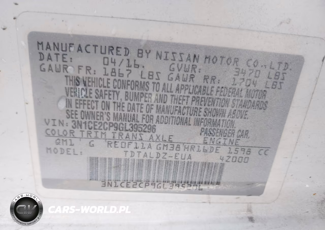 2016 Nissan Versa Note Sv VIN:3N1CE2CP9GL395296 - 9
