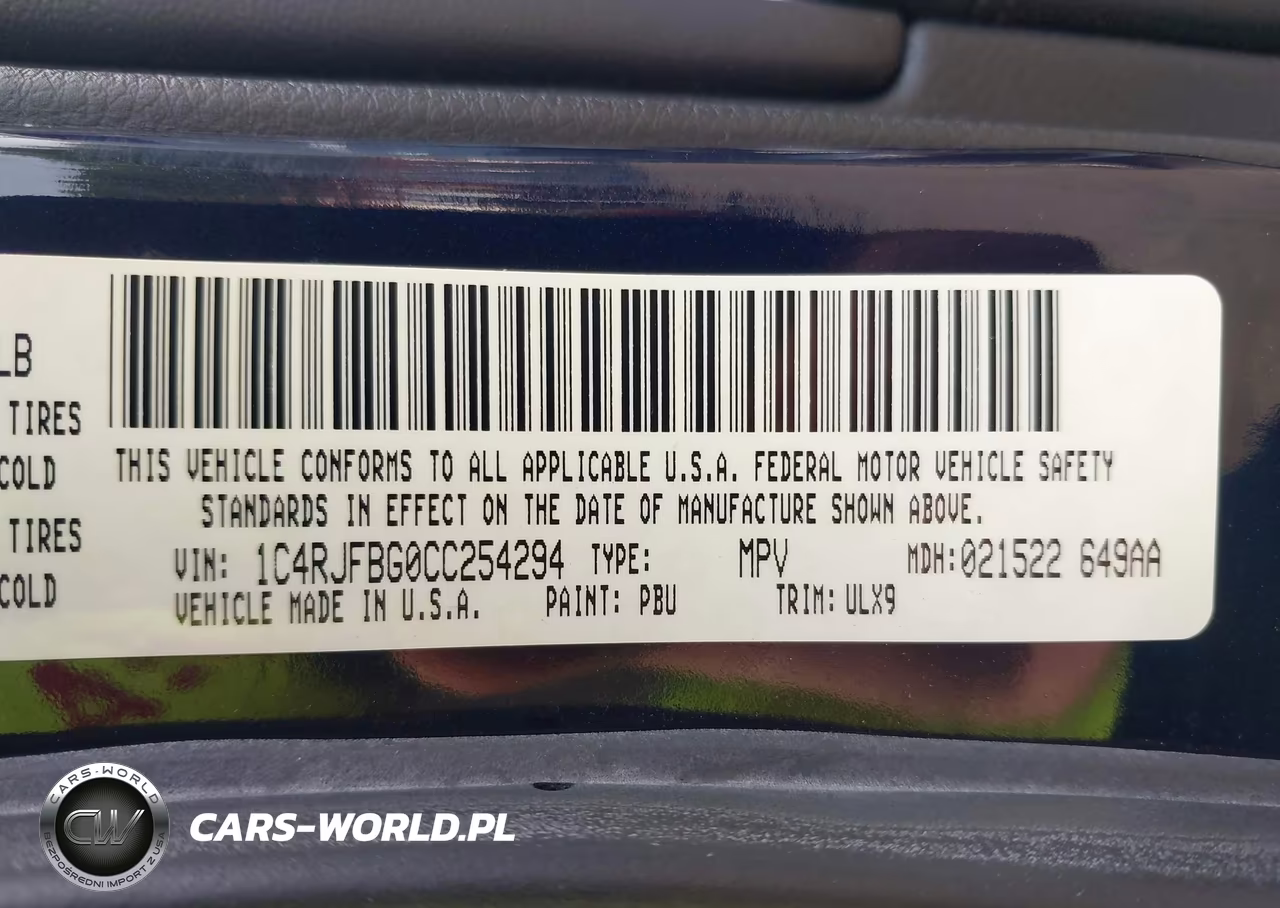 2012 Jeep Grand Cherokee Limited VIN:1C4RJFBG0CC254294 - 9