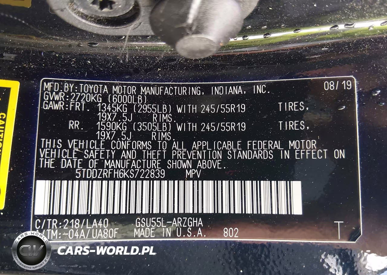 2019 Toyota Highlander Limited VIN:5TDDZRFH6KS722839 - 9