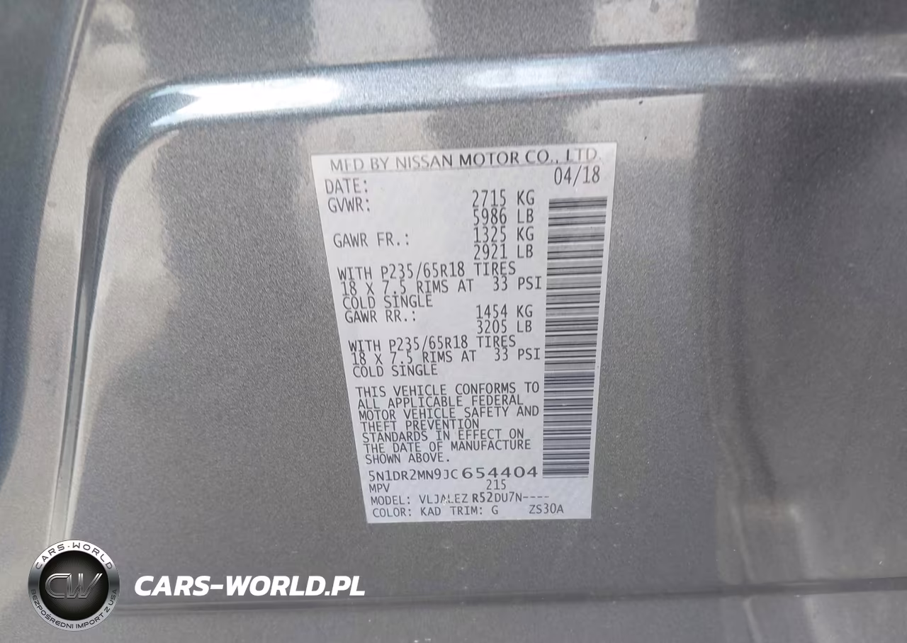 2018 Nissan Pathfinder Sv VIN:5N1DR2MN9JC654404 - 9
