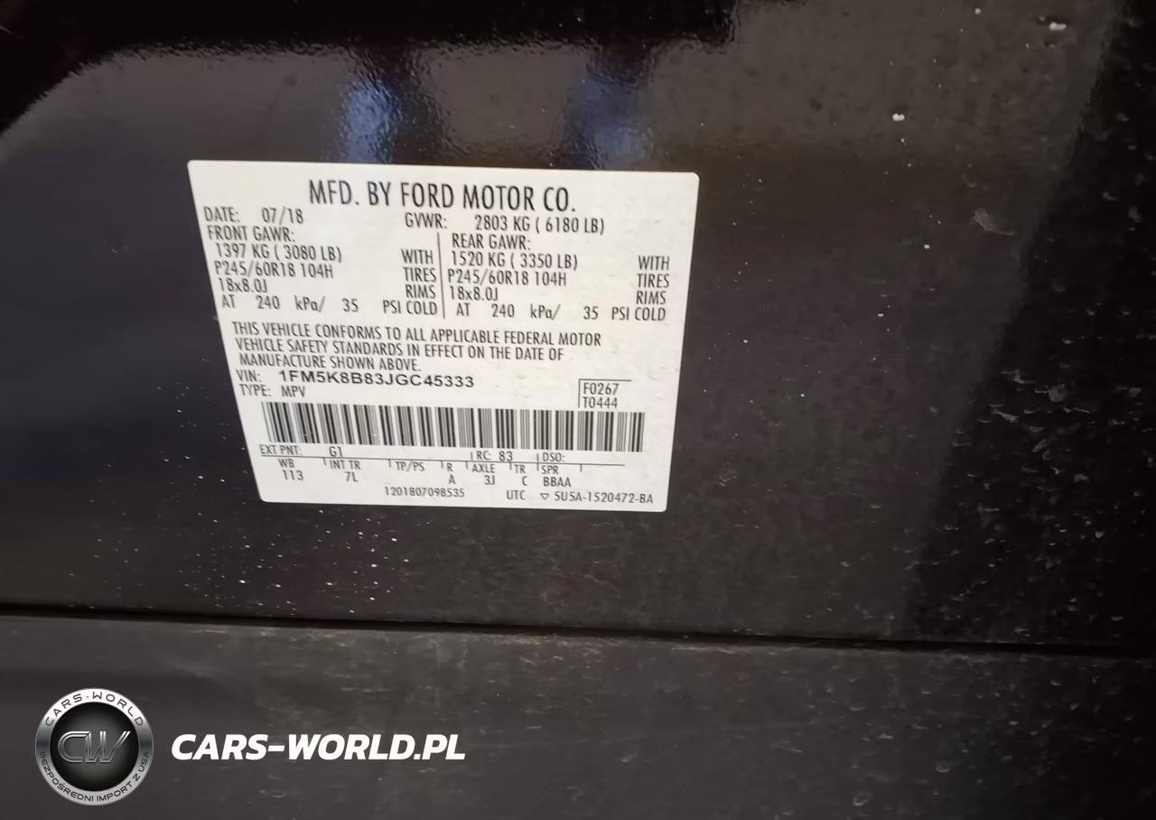 2018 Ford Explorer VIN:1FM5K8B83JGC45333 - 9