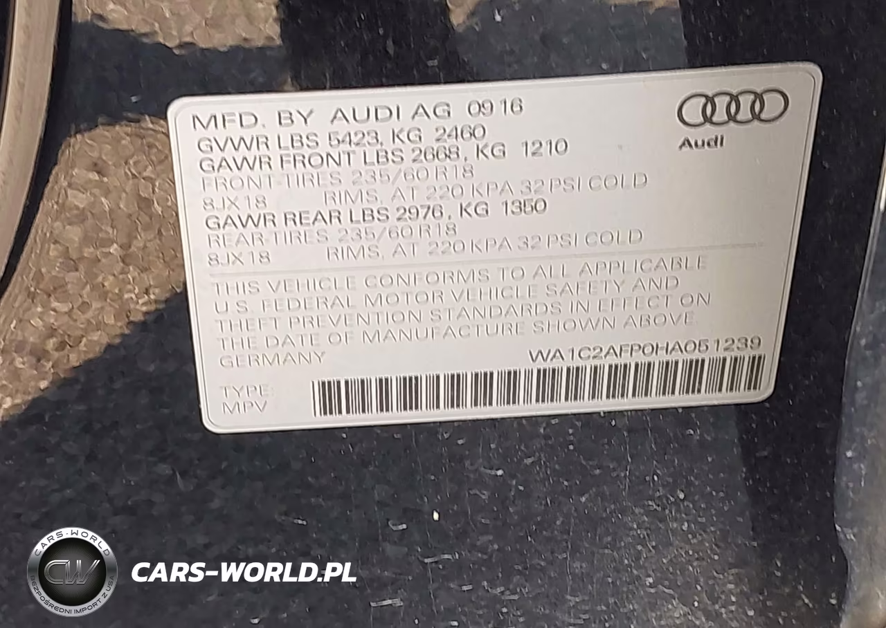 2017 Audi Q5 2.0T Premium VIN:WA1C2AFP0HA051239 - 9