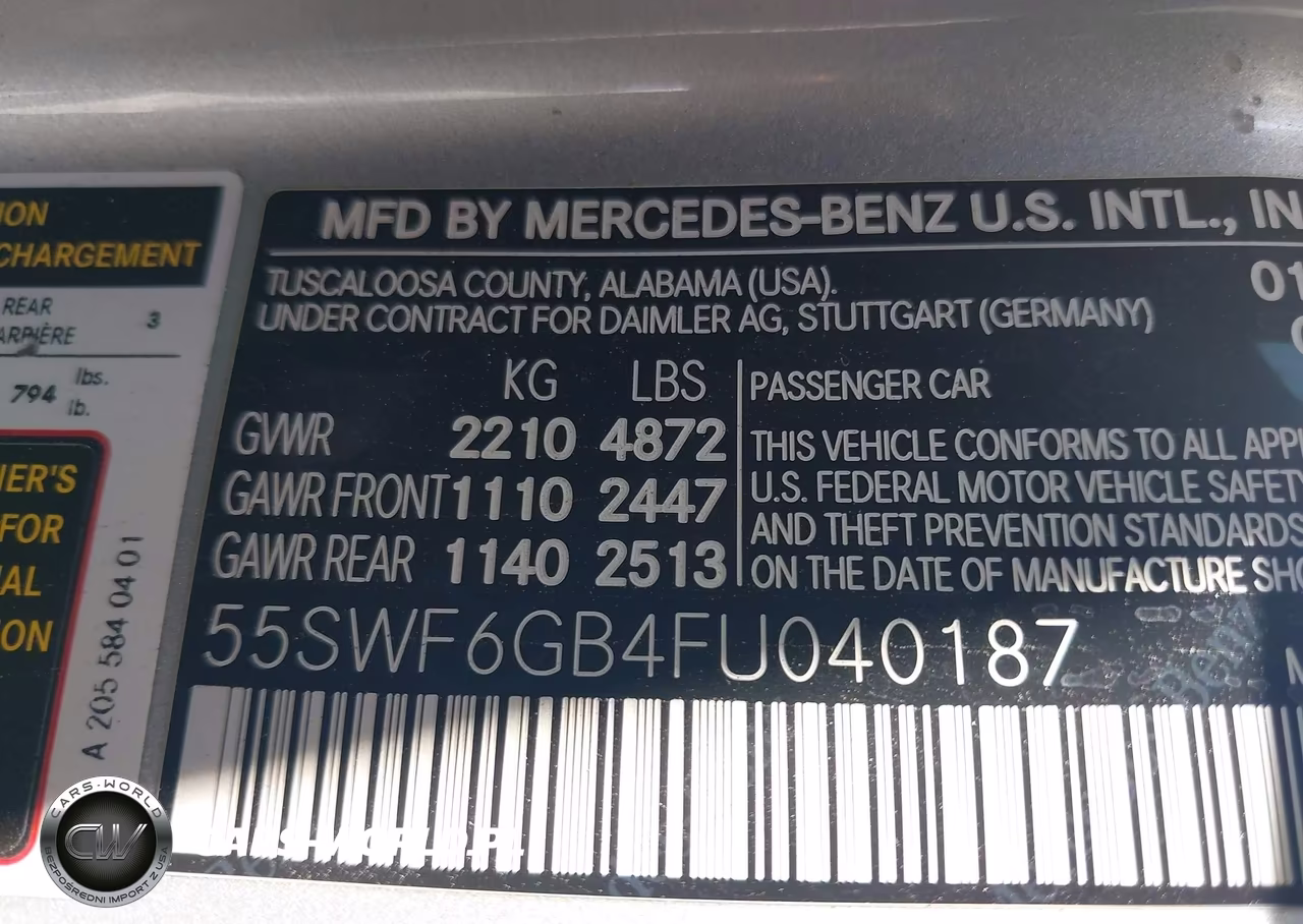 2015 Mercedes-Benz C 400 4Matic VIN:55SWF6GB4FU040187 - 9