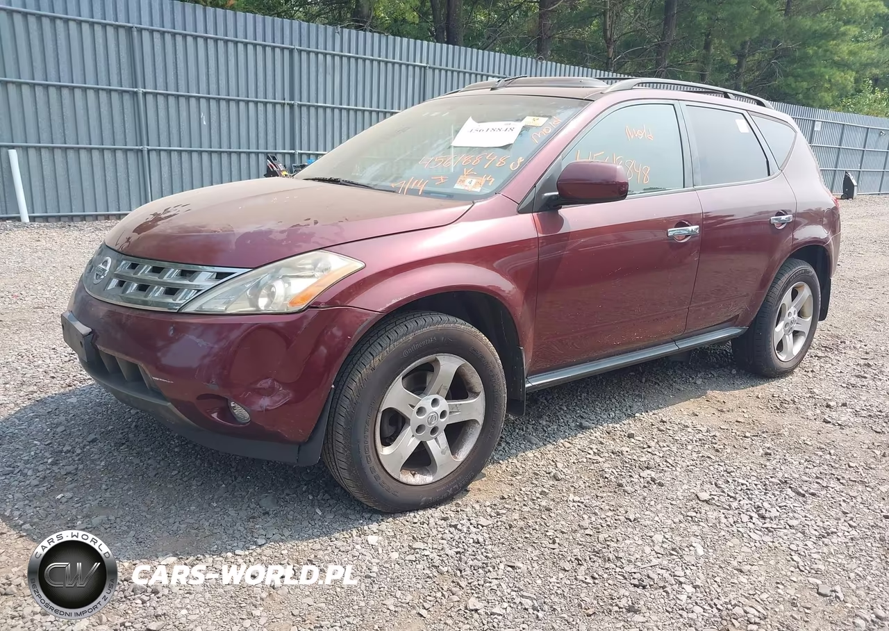 2005 Nissan Murano Sl VIN:JN8AZ08W05W443423 - 2