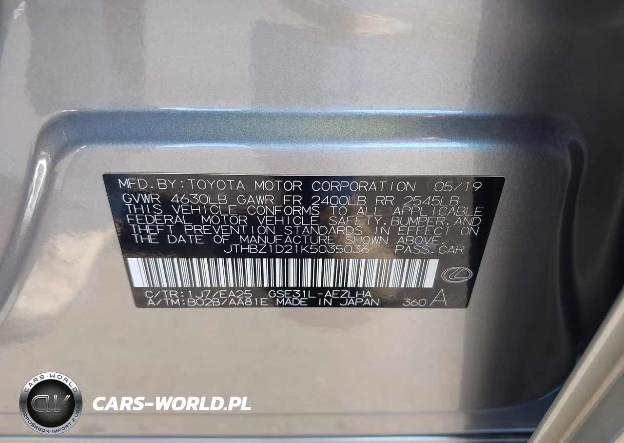 2019 Lexus Is 350 VIN:JTHBZ1D21K5035036 - 9