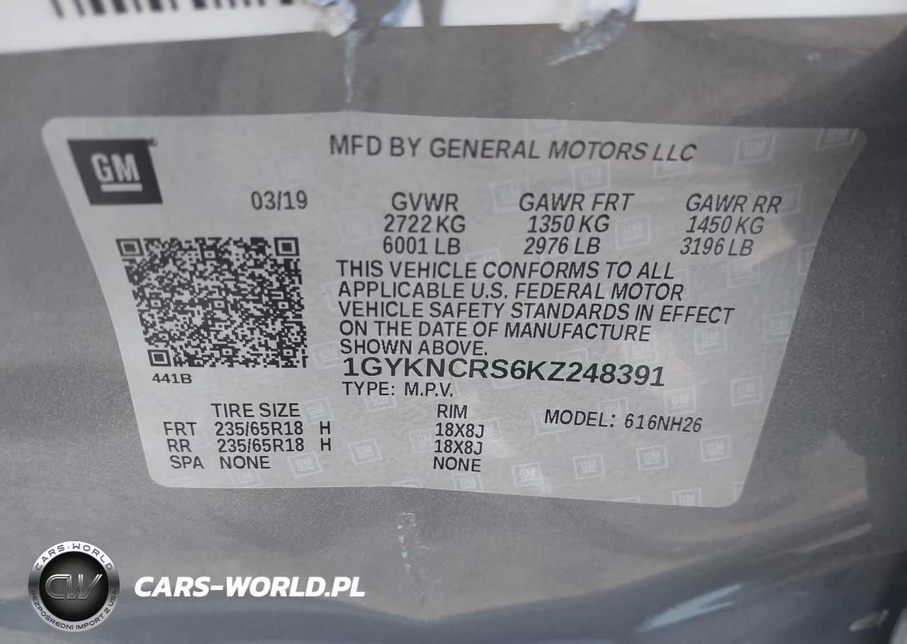 2019 Cadillac Xt5 Luxury VIN:1GYKNCRS6KZ248391 - 9