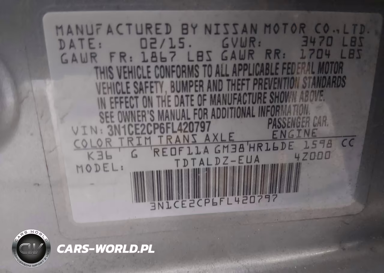 2015 Nissan Versa Note S (Sr)-S Plus-Sl-Sr-Sv VIN:3N1CE2CP6FL420797 - 9