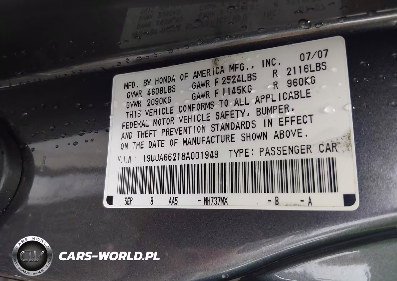 2008 Acura Tl 3.2 VIN:19UUA66218A001949 - 9