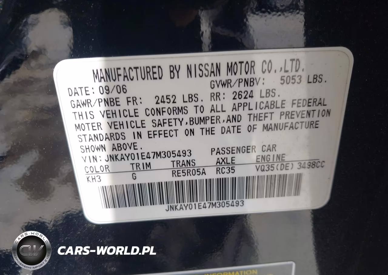 2007 Infiniti M35 VIN:JNKAY01E47M305493 - 9