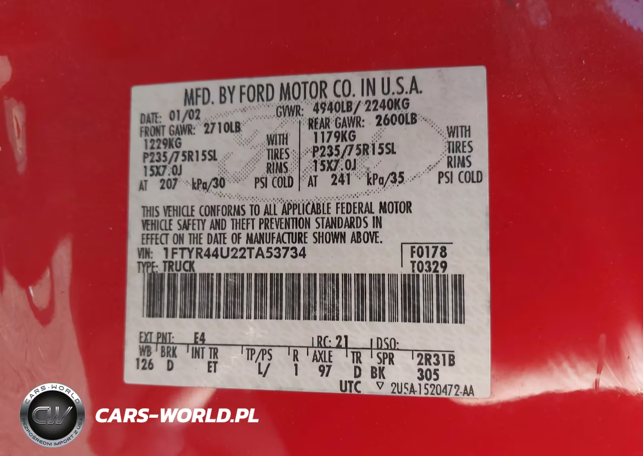 2002 Ford Ranger Edge-Tremor-Xlt VIN:1FTYR44U22TA53734 - 9