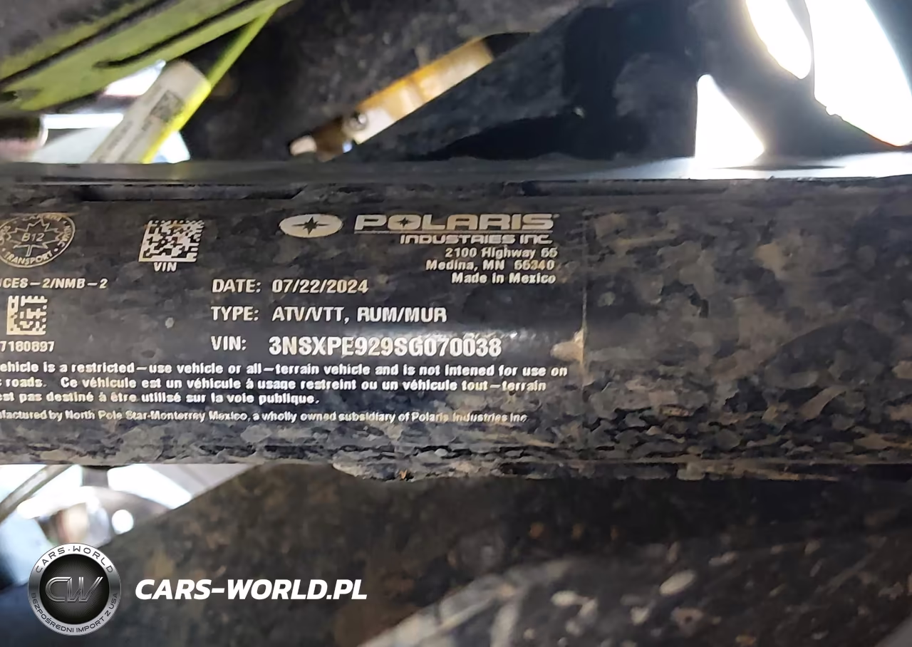 2025 Polaris Rzr Pro Xp Sport VIN:3NSXPE929SG070038 - 10