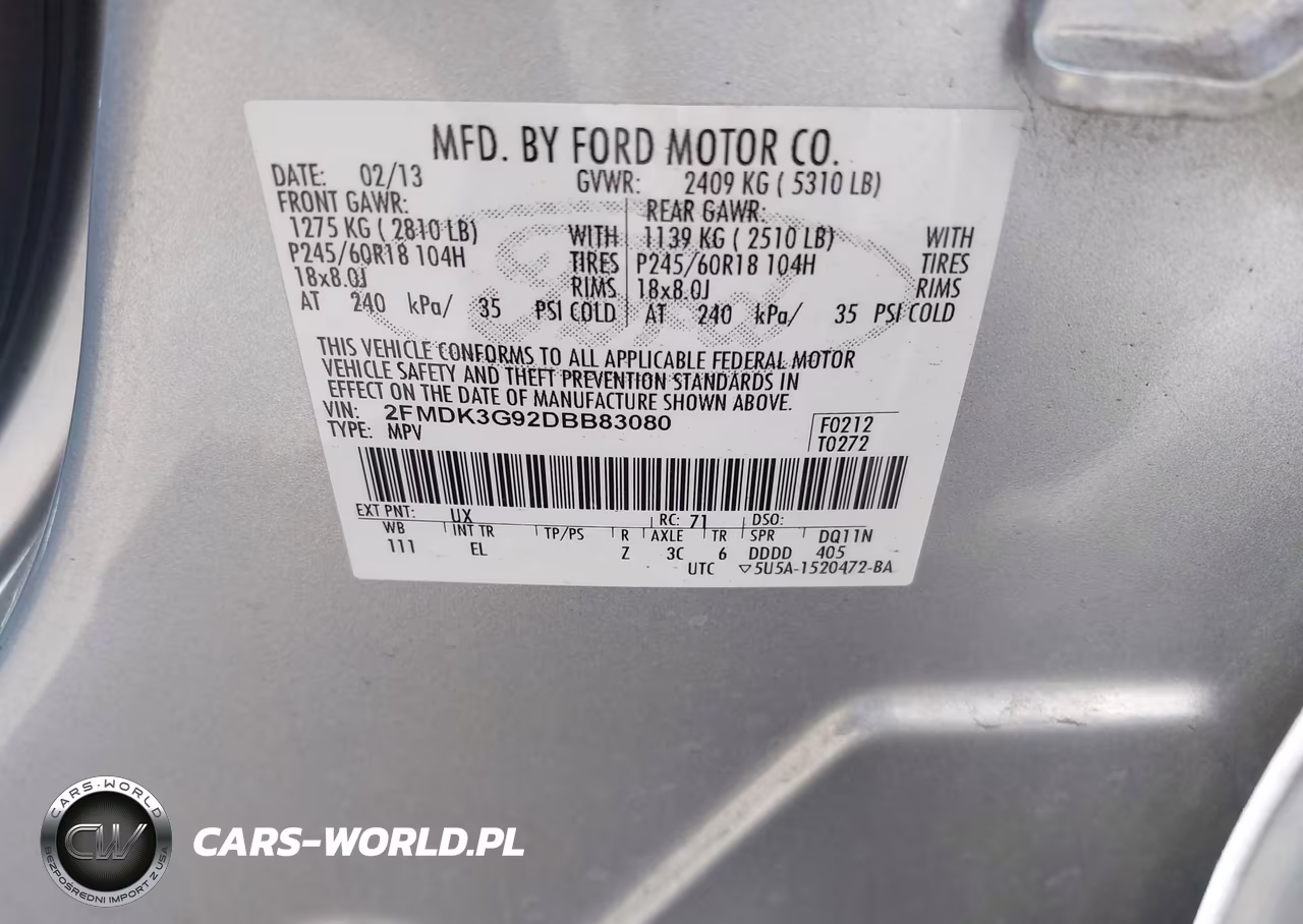 2013 Ford Edge Se VIN:2FMDK3G92DBB83080 - 9