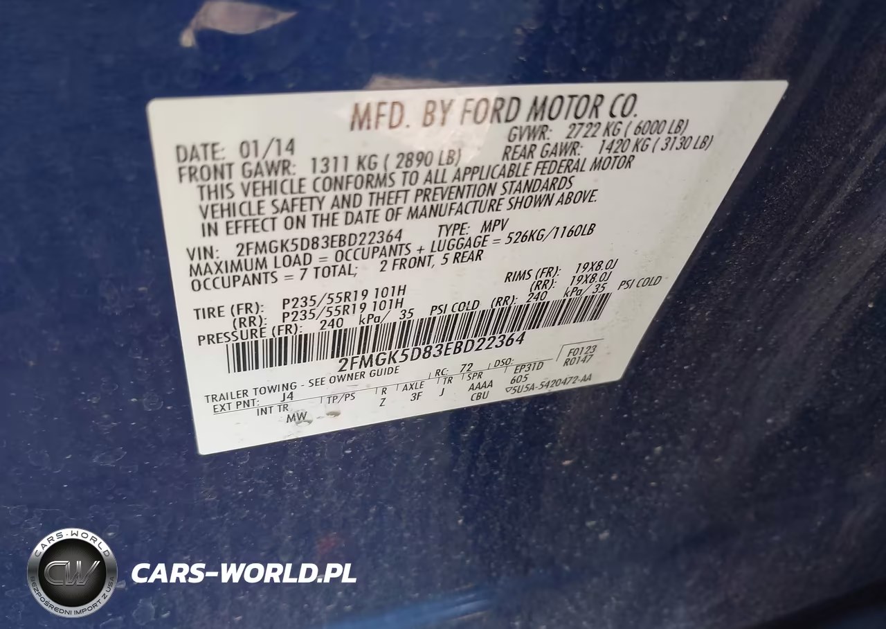 2014 Ford Flex Limited VIN:2FMGK5D83EBD22364 - 9