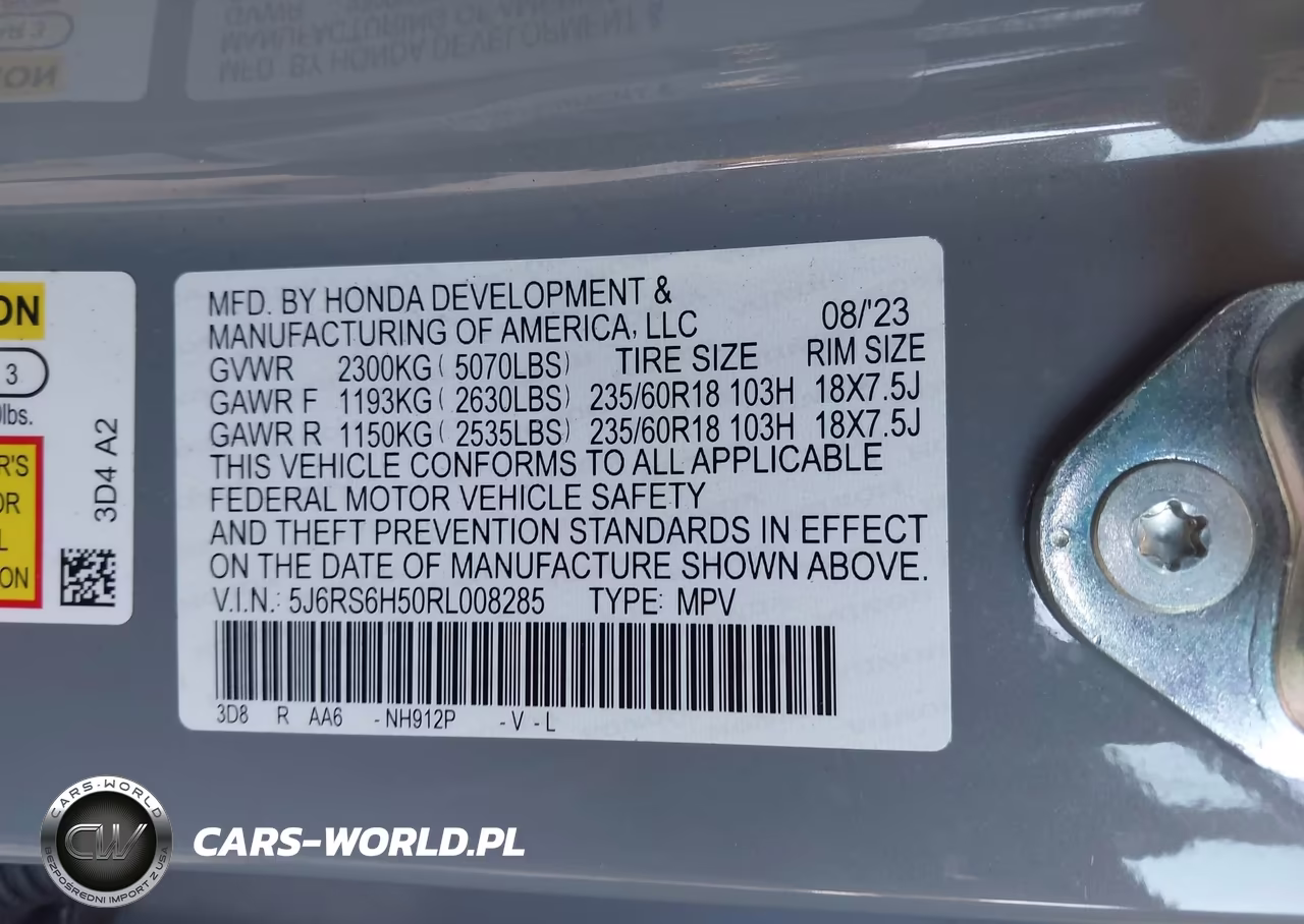 2024 Honda Cr-V Hybrid Sport VIN:5J6RS6H50RL008285 - 9