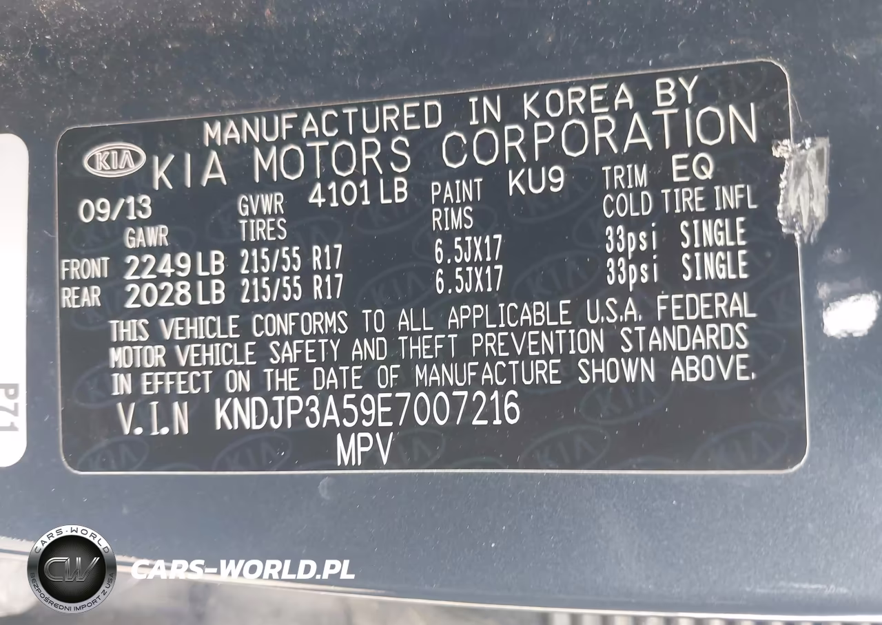 2014 Kia Soul + VIN:KNDJP3A59E7007216 - 9