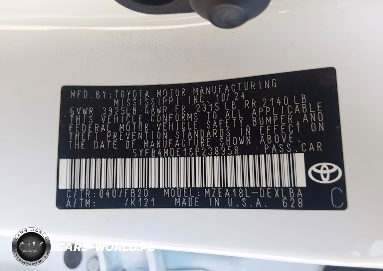 2025 Toyota Corolla Le VIN:5YFB4MDE1SP238958 - 9