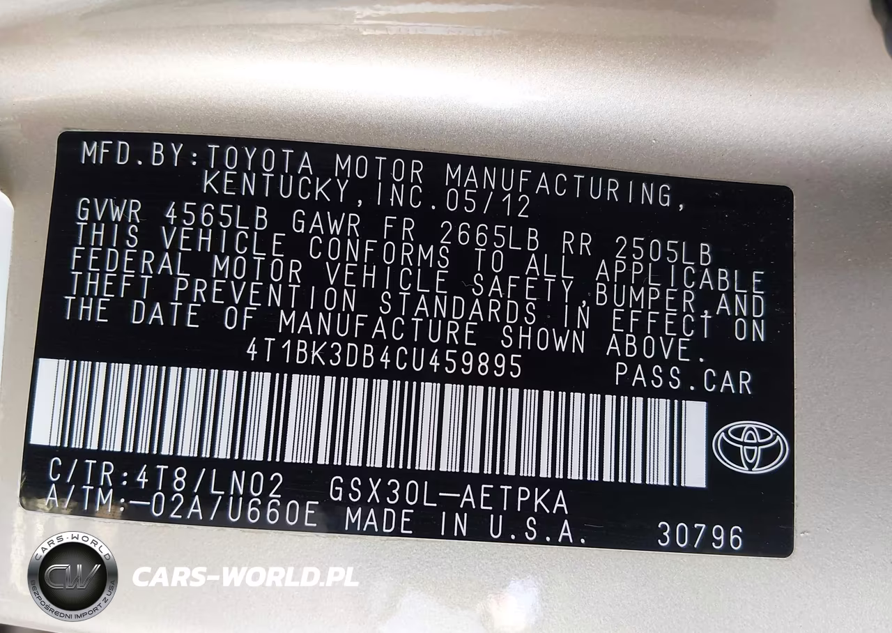2012 Toyota Avalon Limited VIN:4T1BK3DB4CU459895 - 9