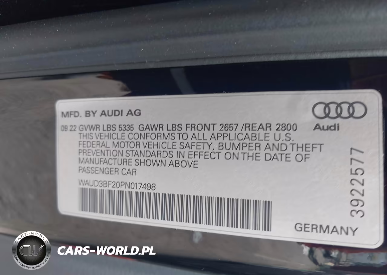 2023 Audi A6 Premium 45 Tfsi Quattro S Tronic VIN:WAUD3BF20PN017498 - 9