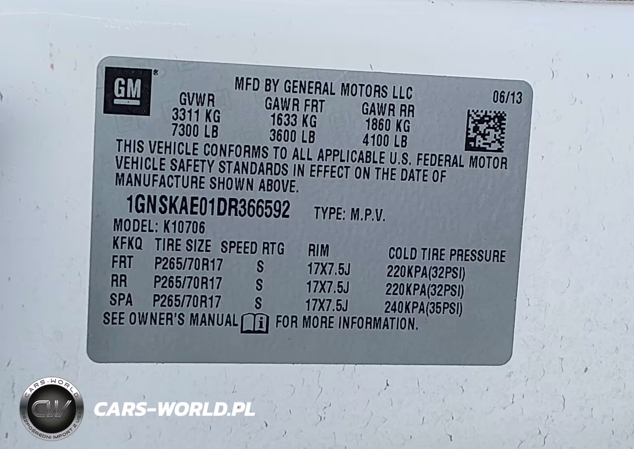 2013 Chevrolet Tahoe Ls VIN:1GNSKAE01DR366592 - 9