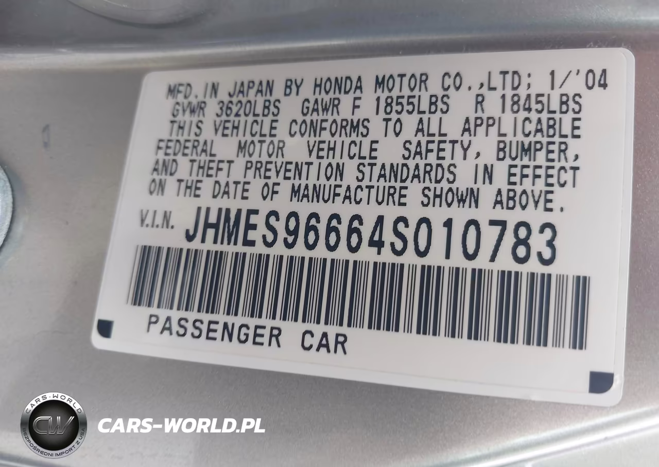 2004 Honda Civic Hybrid VIN:JHMES96664S010783 - 9
