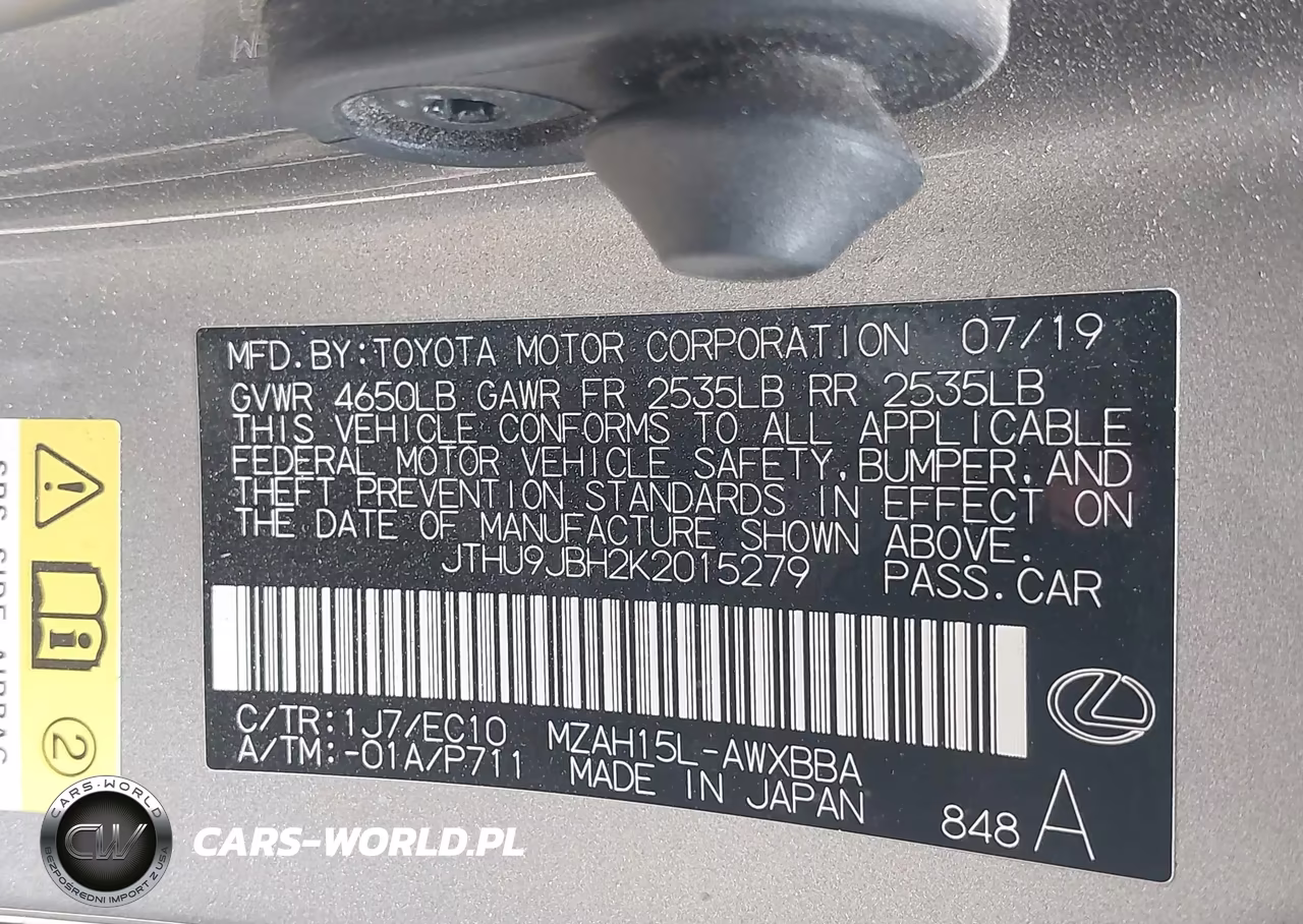2019 Lexus Ux 250H VIN:JTHU9JBH2K2015279 - 9