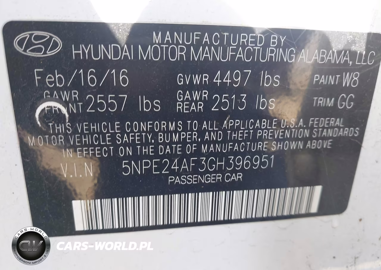 2016 Hyundai Sonata Se VIN:5NPE24AF3GH396951 - 9