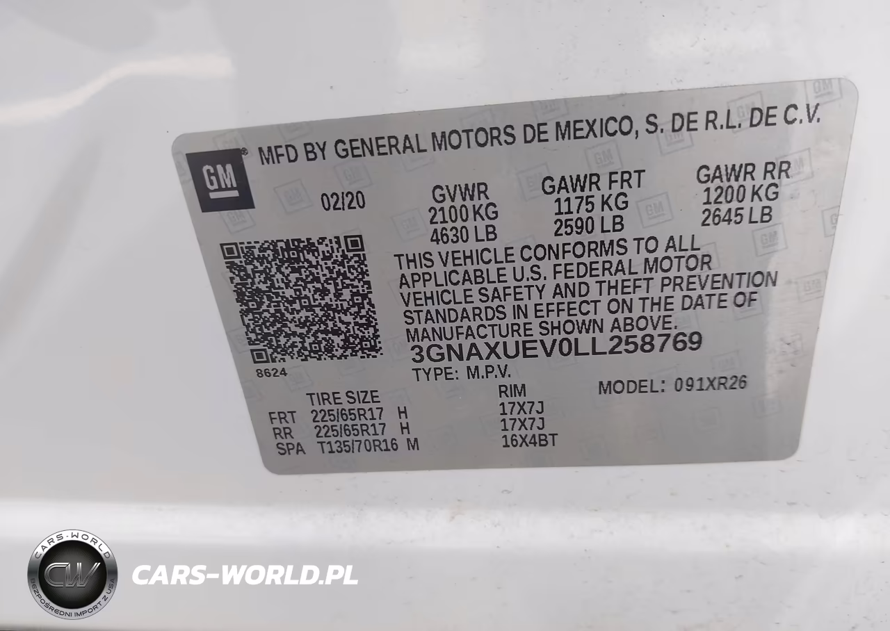 2020 Chevrolet Equinox Awd Lt 1.5L Turbo VIN:3GNAXUEV0LL258769 - 9