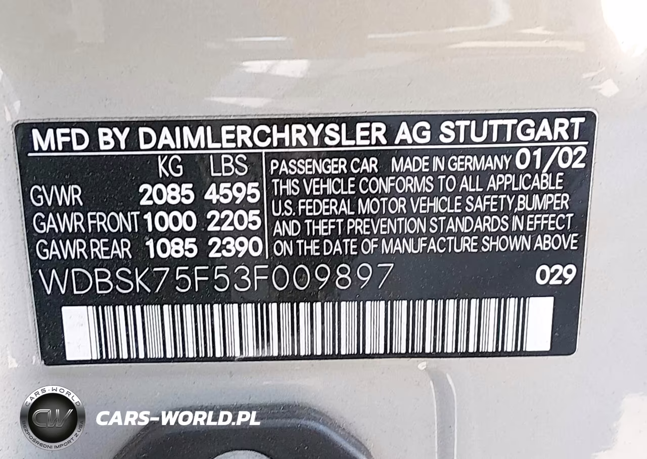 2003 Mercedes-Benz Sl 500 VIN:WDBSK75F53F009897 - 9