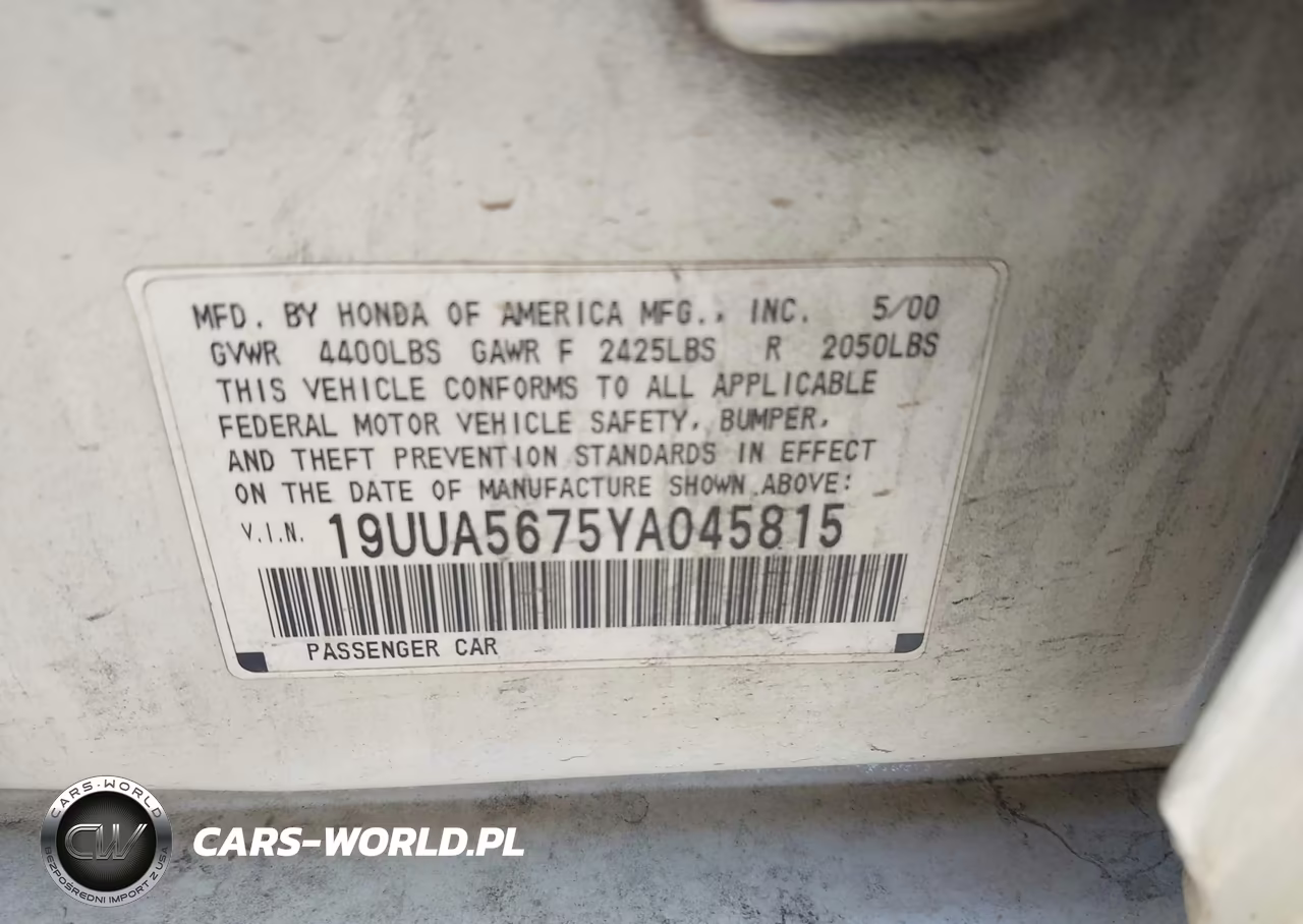 2000 Acura Tl 3.2 VIN:19UUA5675YA045815 - 9