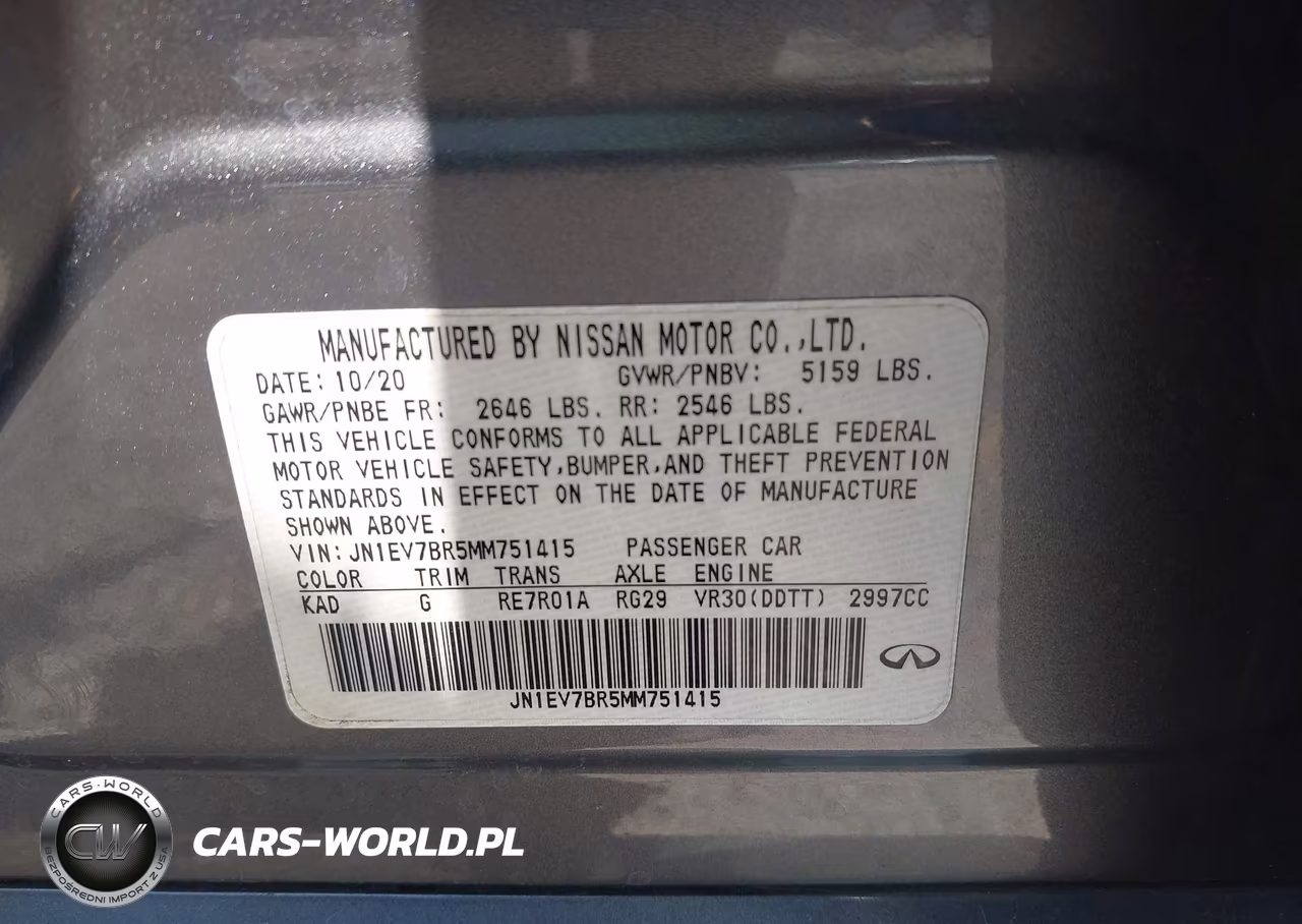 2021 Infiniti Q50 Luxe Awd VIN:JN1EV7BR5MM751415 - 9