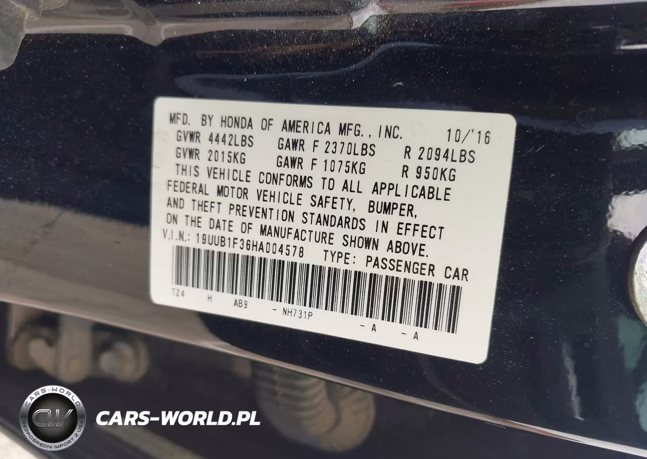 2017 Acura Tlx VIN:19UUB1F36HA004578 - 9