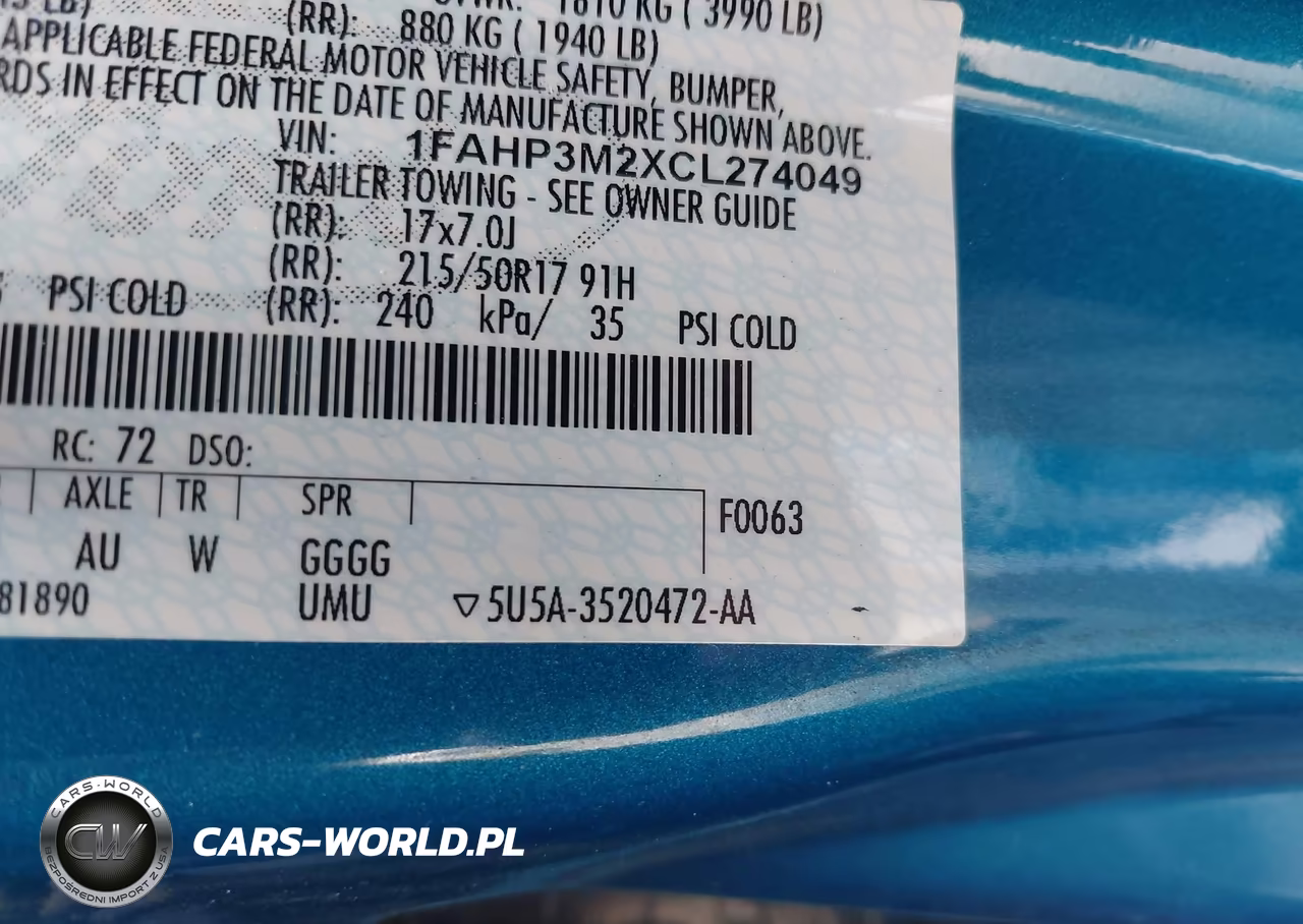 2012 Ford Focus Sel VIN:1FAHP3M2XCL274049 - 9