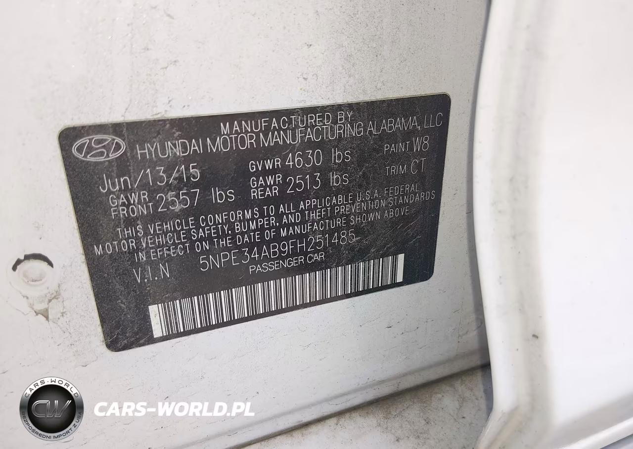 2015 Hyundai Sonata Limited 2.0T VIN:5NPE34AB9FH251485 - 9