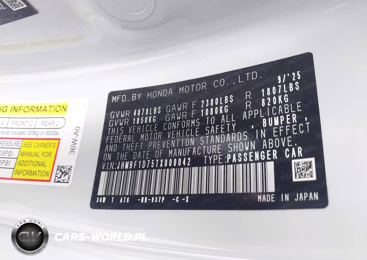 2026 Honda Prelude Hybrid Two-Tone VIN:JHMBF1D75TX000042 - 9