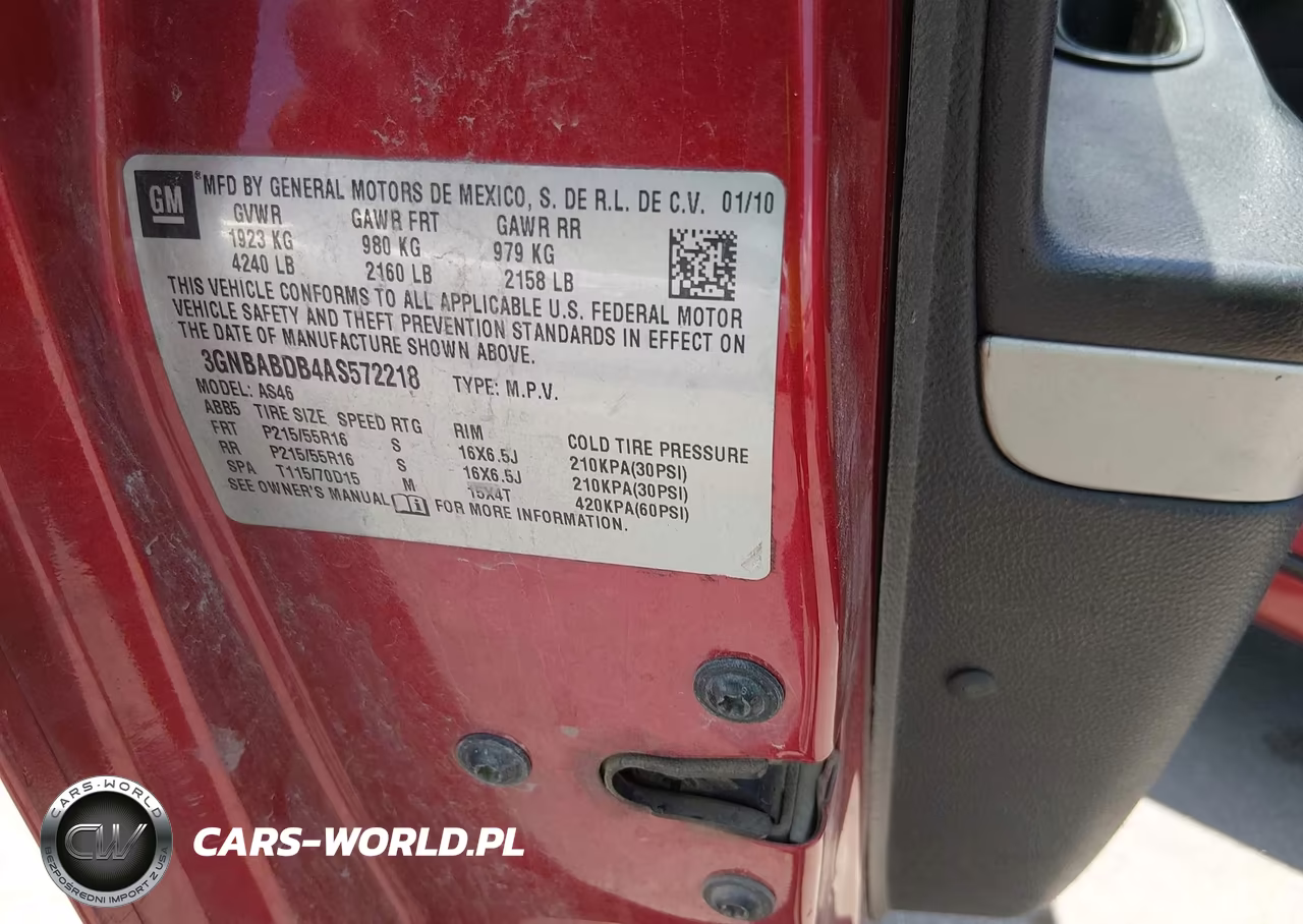 2010 Chevrolet Hhr Lt VIN:3GNBABDB4AS572218 - 9