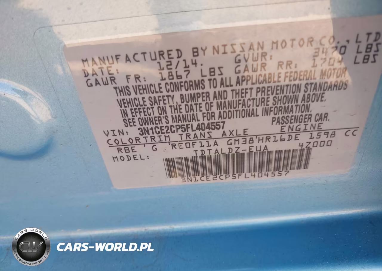 2015 Nissan Versa Note S (Sr)-S Plus-Sl-Sr-Sv VIN:3N1CE2CP5FL404557 - 9