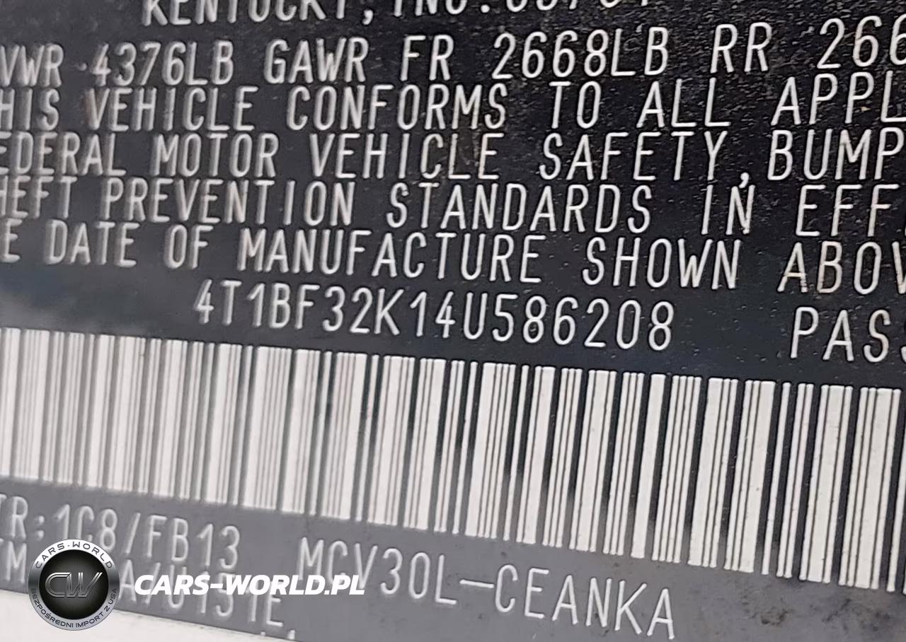 2004 Toyota Camry Le V6 VIN:4T1BF32K14U586208 - 9