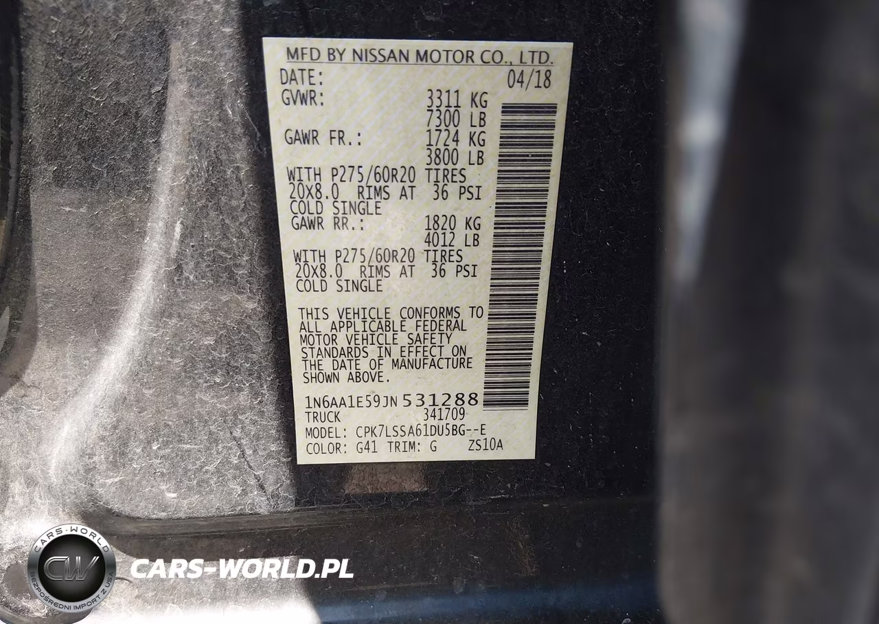 2018 Nissan Titan Sv VIN:1N6AA1E59JN531288 - 9