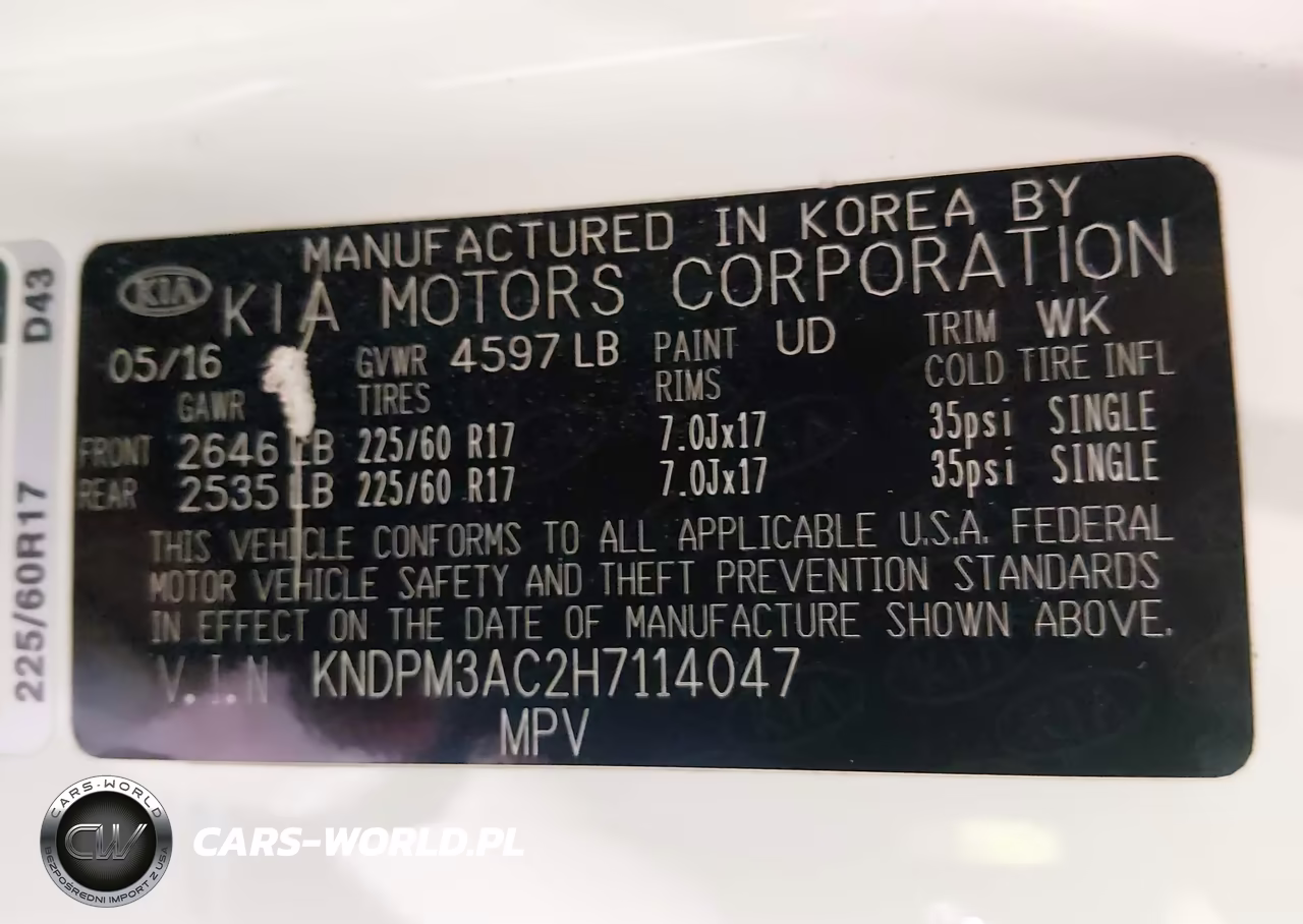 2017 Kia Sportage Lx VIN:KNDPM3AC2H7114047 - 9