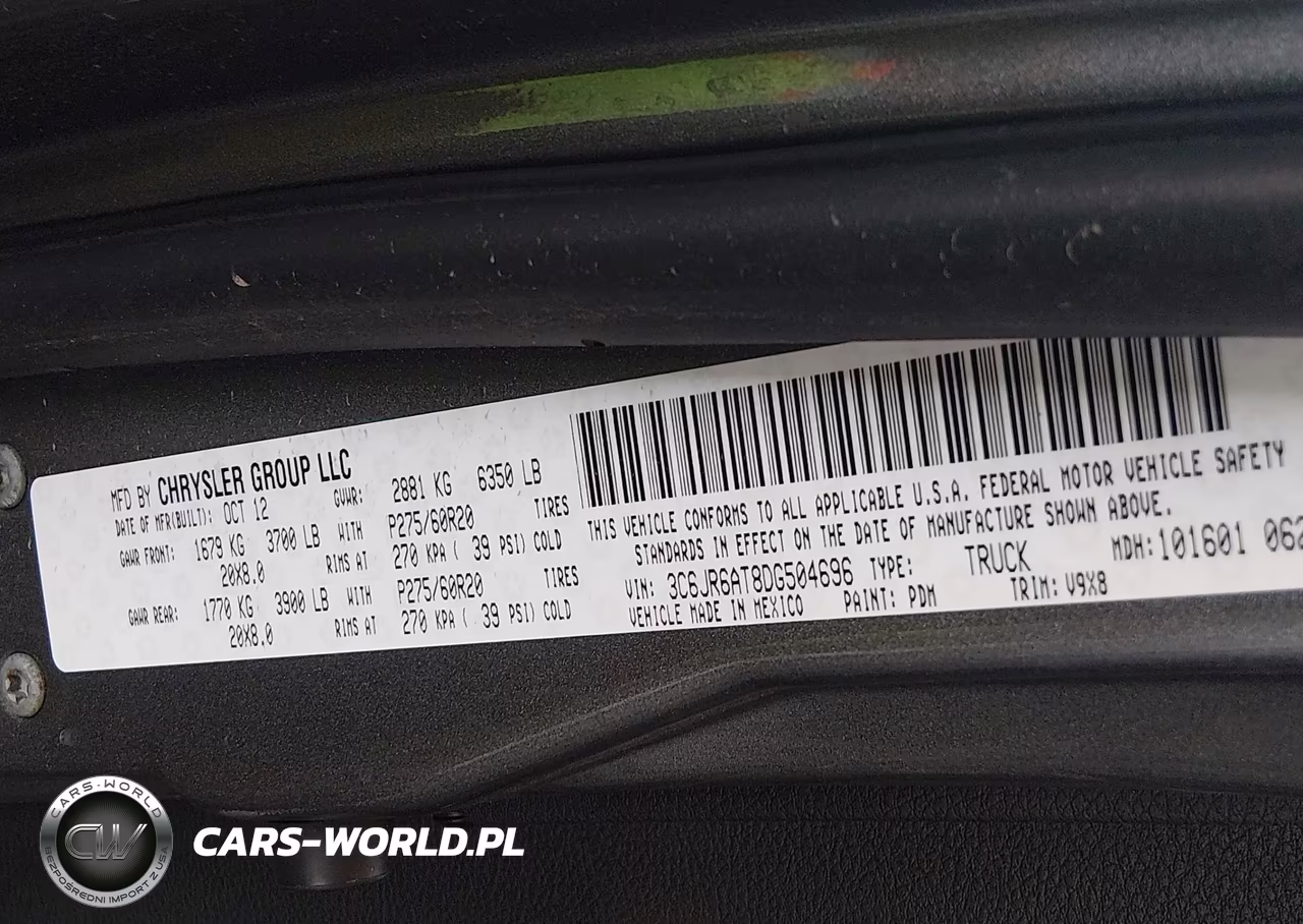 2013 Ram 1500 Express VIN:3C6JR6AT8DG504696 - 9