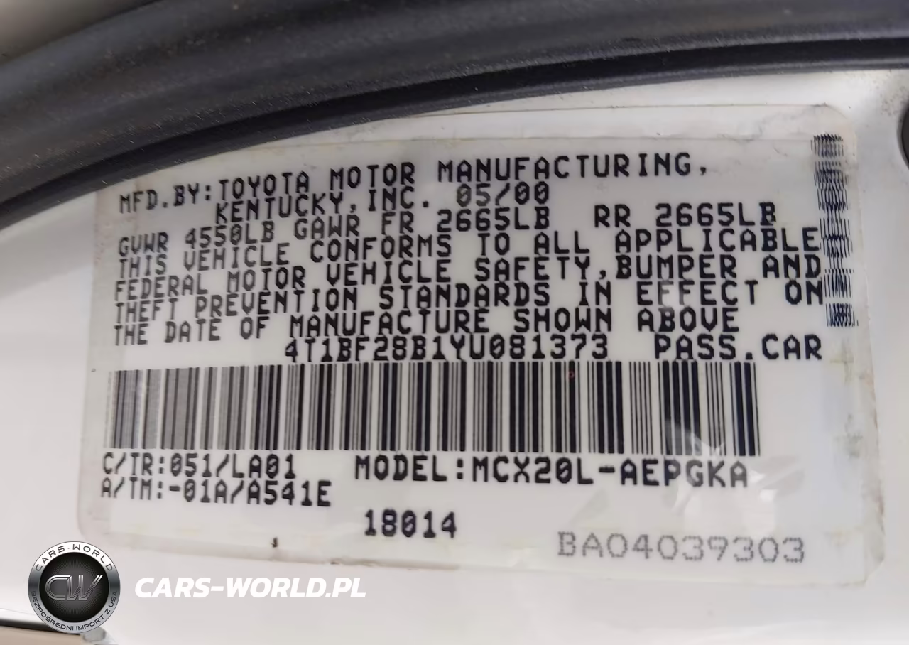 2000 Toyota Avalon Xls VIN:4T1BF28B1YU081373 - 9