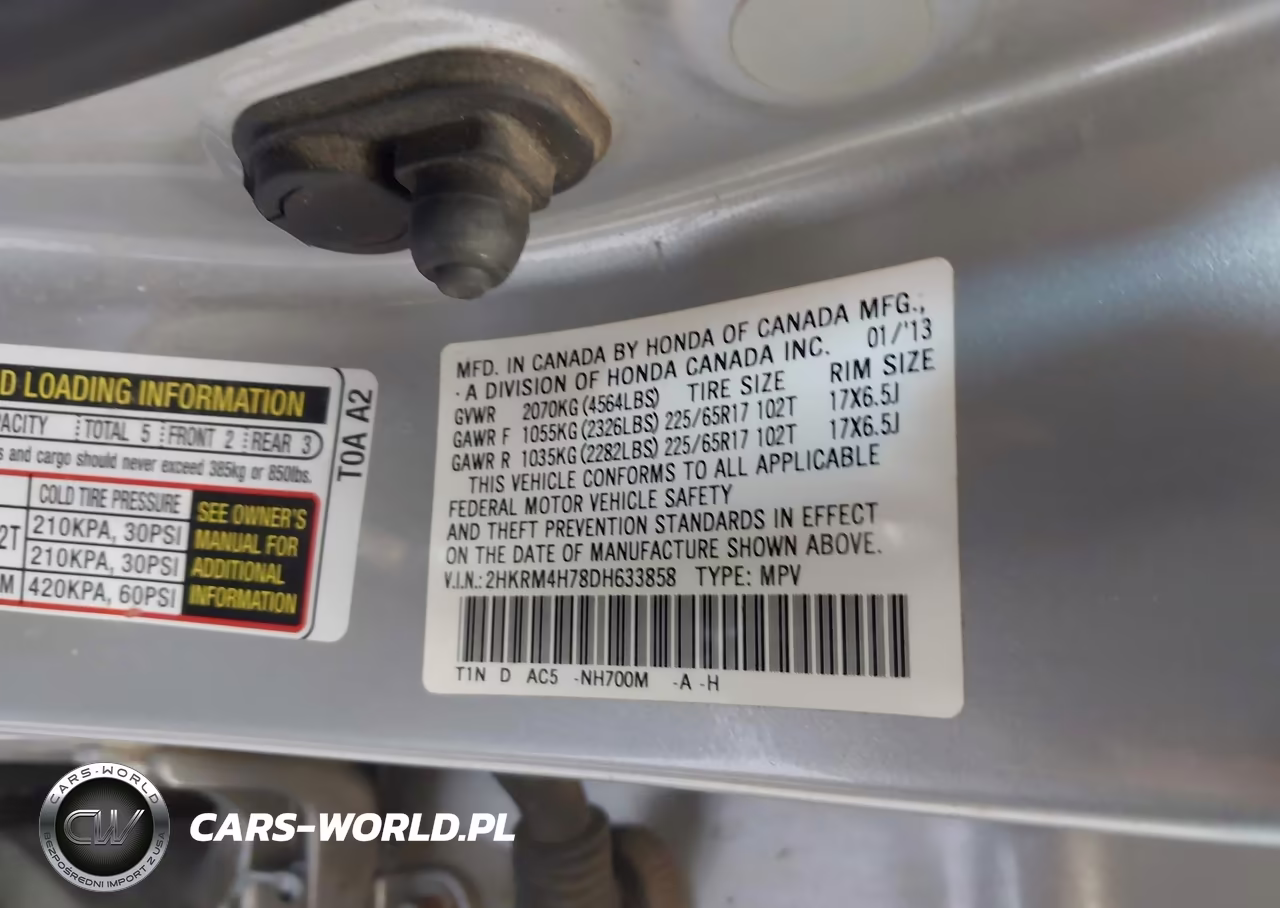 2013 Honda Cr-V Ex-L VIN:2HKRM4H78DH633858 - 9