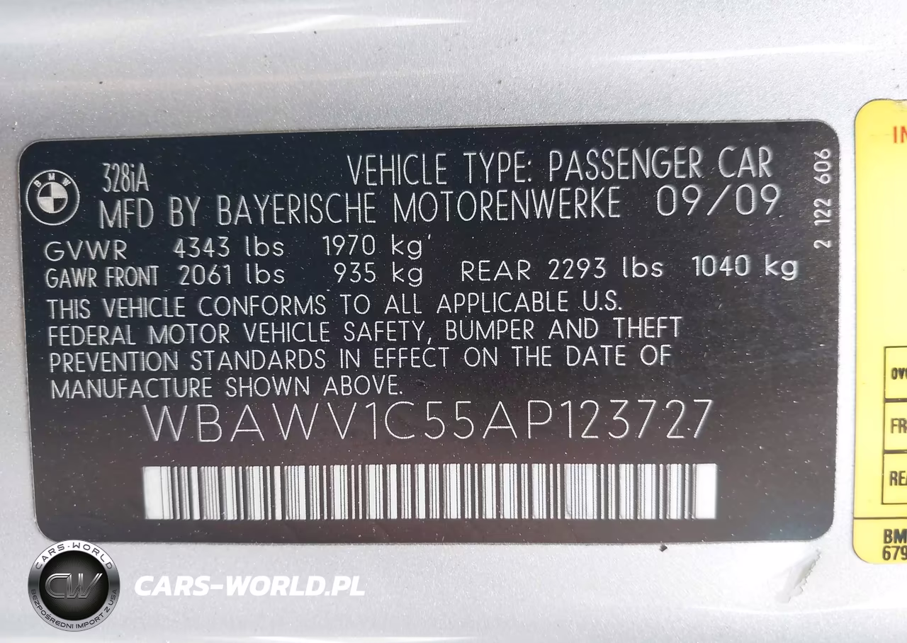2010 BMW 328I VIN:WBAWV1C55AP123727 - 9