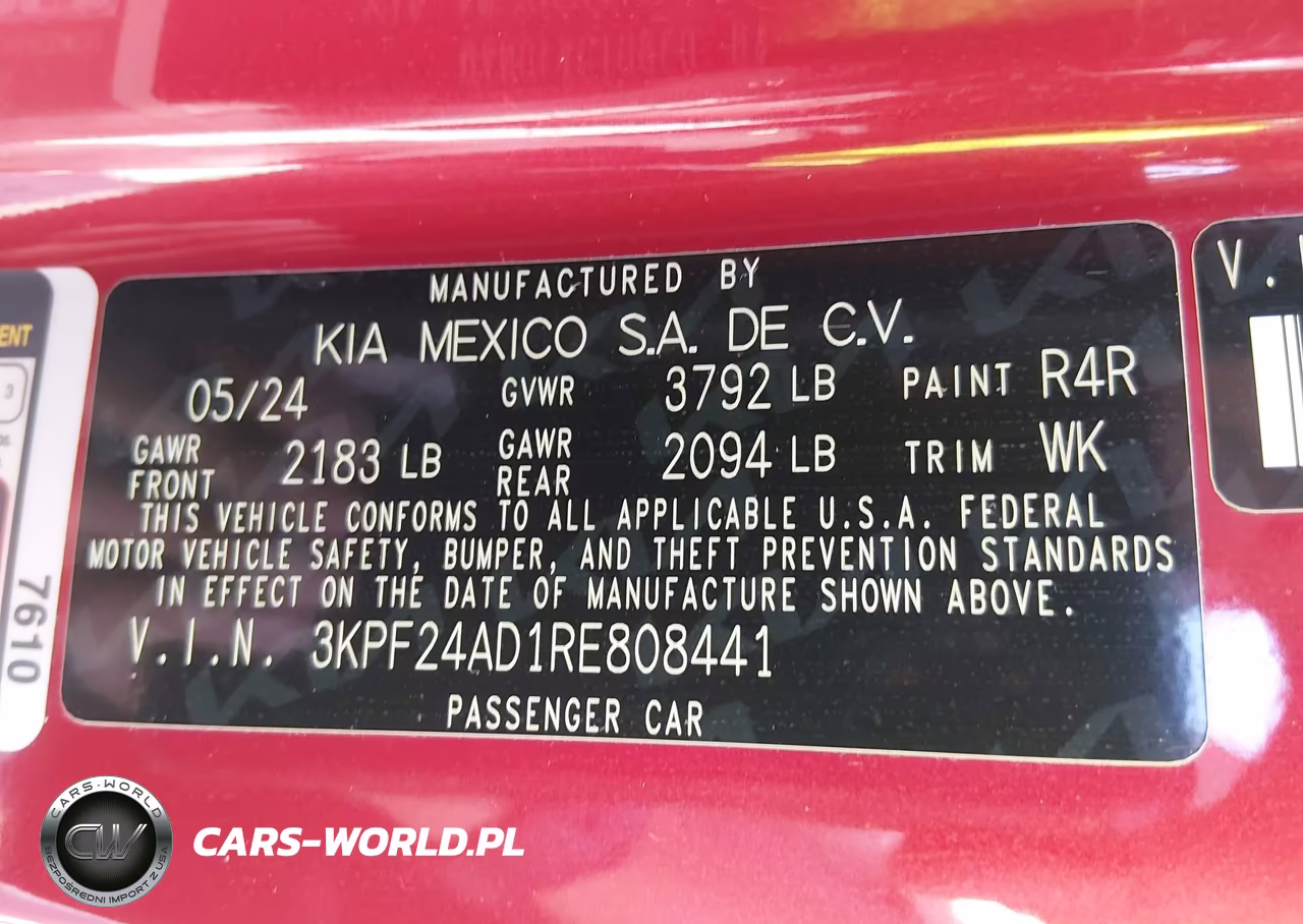 2024 Kia Forte Lxs VIN:3KPF24AD1RE808441 - 9