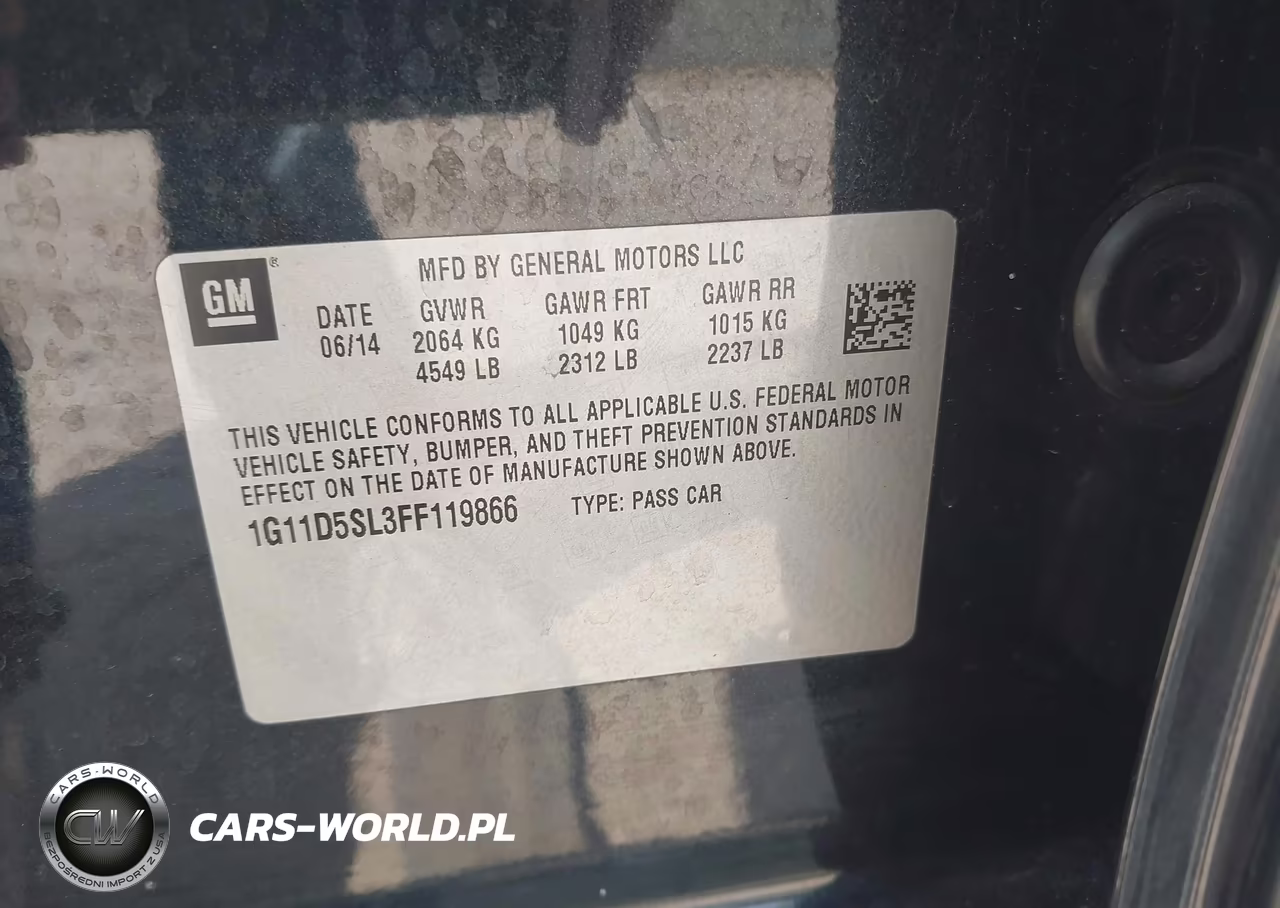2015 Chevrolet Malibu 2Lt VIN:1G11D5SL3FF119866 - 9