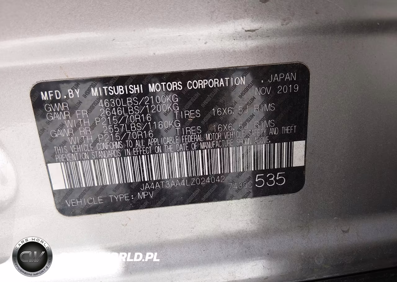 2020 Mitsubishi Eclipse Cross Es 1.5T Awc VIN:JA4AT3AA4LZ024042 - 9