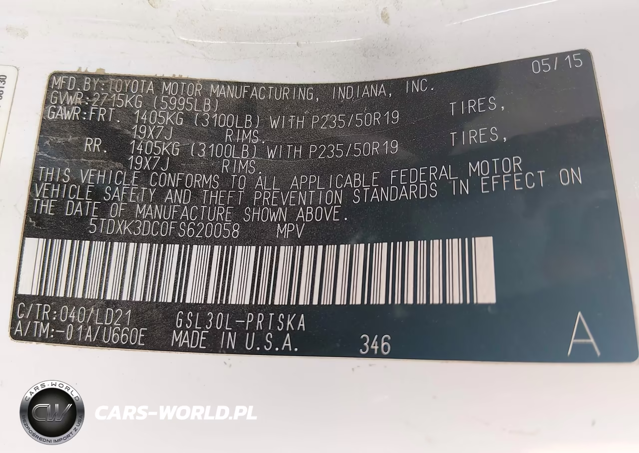 2015 Toyota Sienna Se 8 Passenger VIN:5TDXK3DC0FS620058 - 9