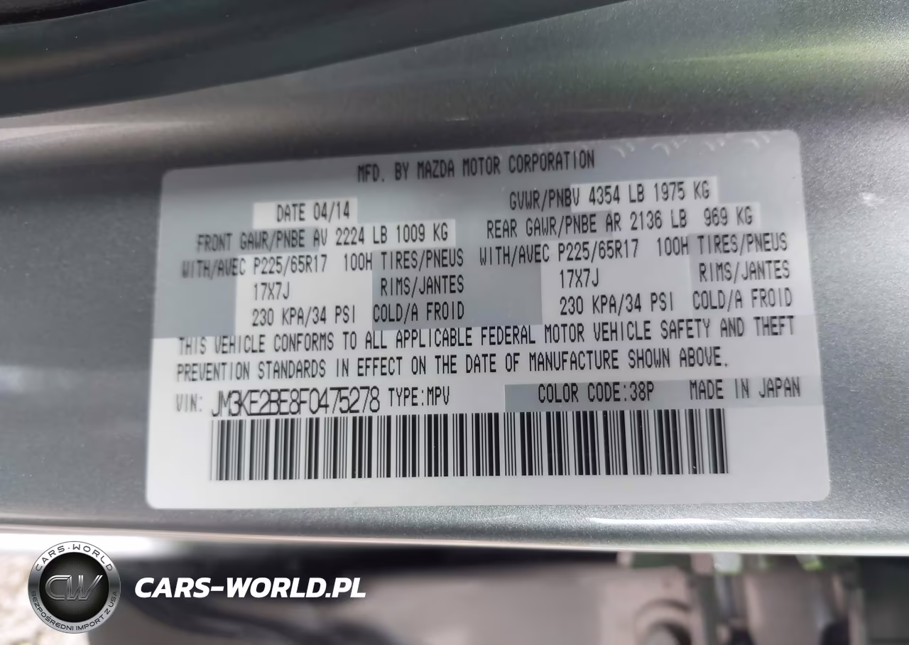 2015 Mazda Cx-5 Sport VIN:JM3KE2BE8F0475278 - 9