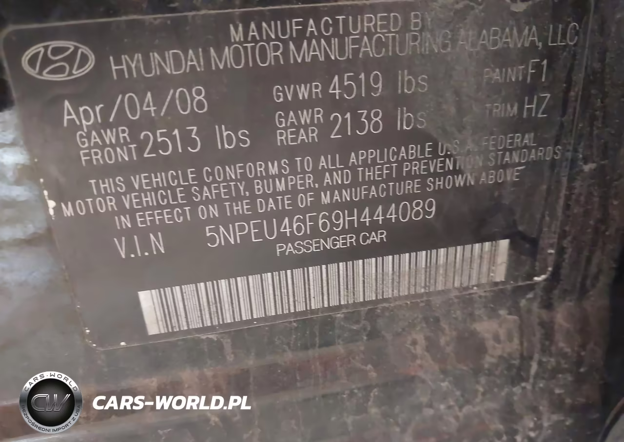 2009 Hyundai Sonata Se V6 VIN:5NPEU46F69H444089 - 9