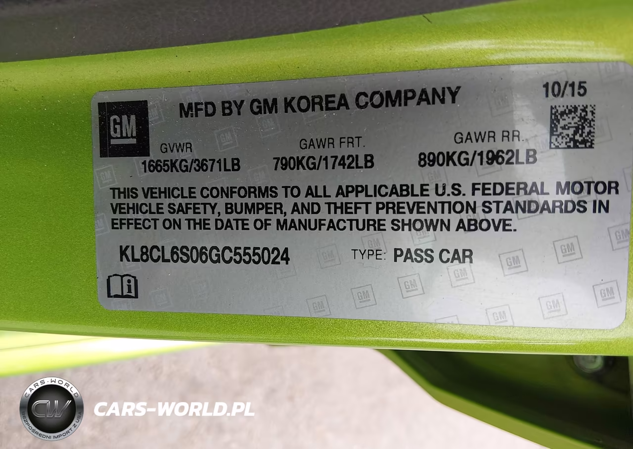 2016 Chevrolet Spark Ev 2Lt VIN:KL8CL6S06GC555024 - 9